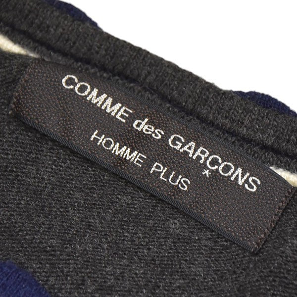 COMME des GARÇONS HOMME PLUS ネイビー半袖ニット COMME des GARCONS HOMME PLUS(コムデギャルソンオムプリュス