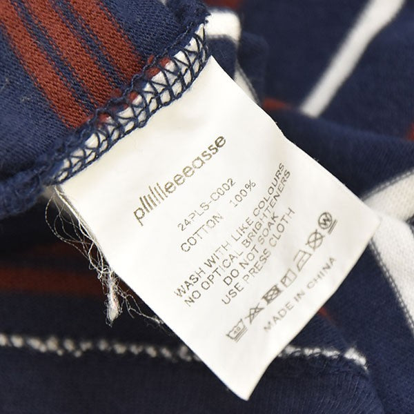 plllllleeeasse(プリーズ) 2024SS multi stripe long sleeve