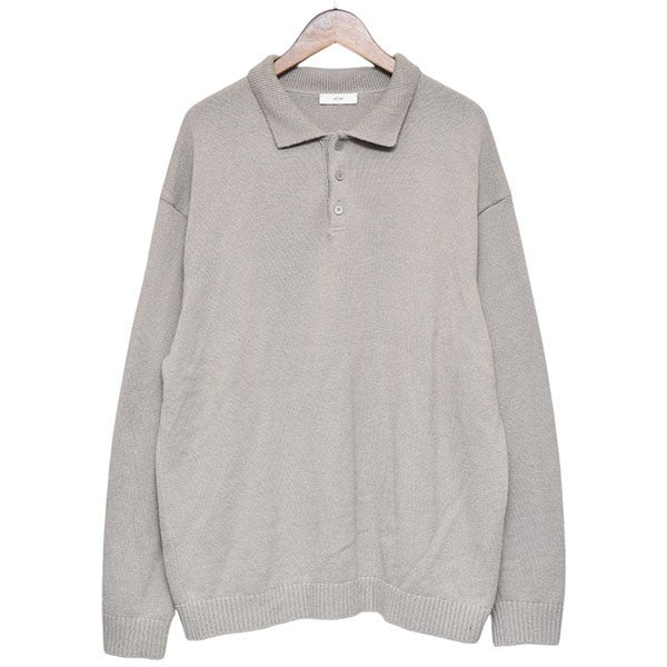 ATON(エイトン) 2022AW ALPACA WASHI POLO SWEATER アルパカニット