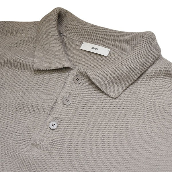 ATON(エイトン) 2022AW ALPACA WASHI POLO SWEATER アルパカ
