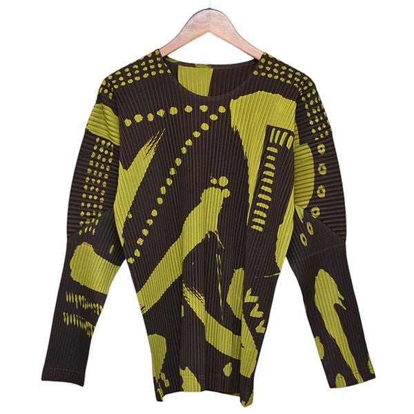 Homme Plissé Issey Miyake プリーツ ロングスリーブポロシャツ homme