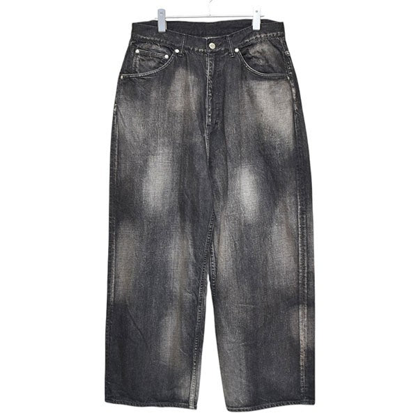 ANCELLM(アンセルム) AGING WIDE DENIM PANTS 加工ワイドデニムパンツ
