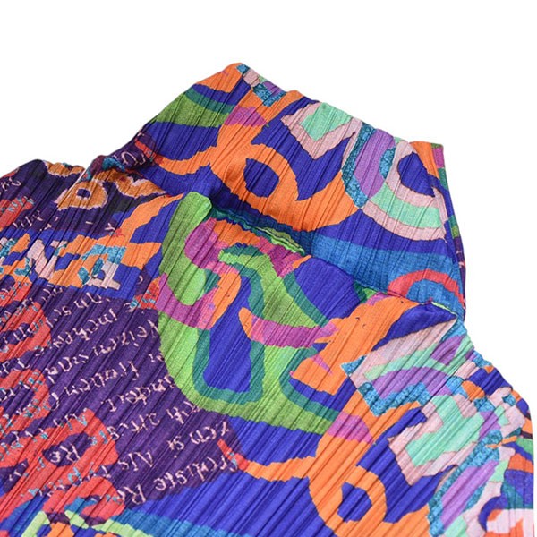 PLEATS PLEASE ISSEY MIYAKE 総柄ハイネックプリーツTシャツ PP71-JK511 古着・中古-3枚目のアイテム画像