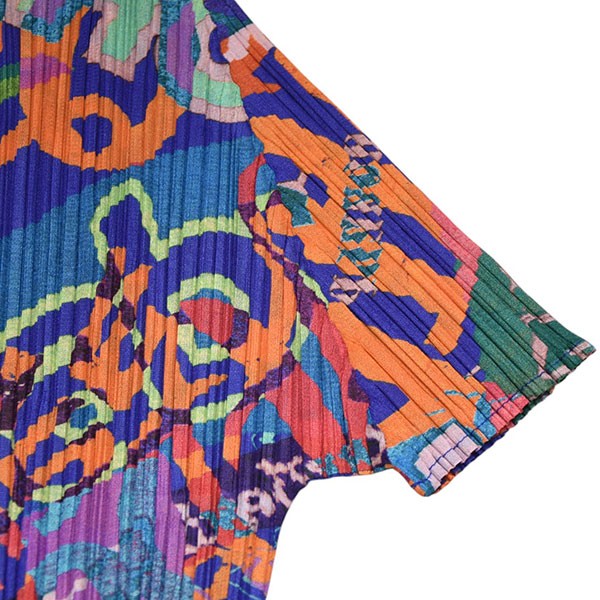 PLEATS PLEASE ISSEY MIYAKE 総柄ハイネックプリーツTシャツ PP71-JK511 古着・中古-4枚目のアイテム画像