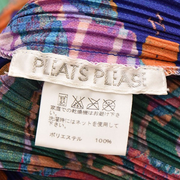 PLEATS PLEASE ISSEY MIYAKE 総柄ハイネックプリーツTシャツ PP71-JK511 古着・中古-6枚目のアイテム画像