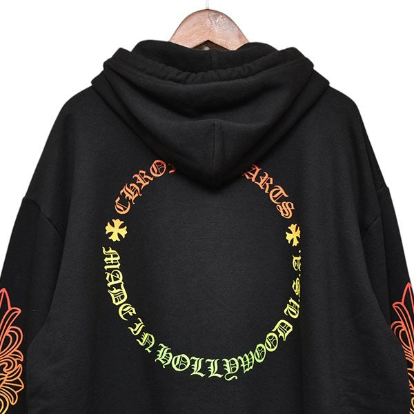 Back Grad Circle Logo Hoodie　フローラルクロスプリントパーカー　スウェット