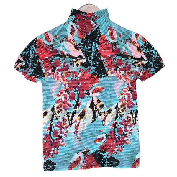 me ISSEY MIYAKE 花柄プリントTシャツ カットソー MI81FK425 古着・中古-1枚目のアイテム画像