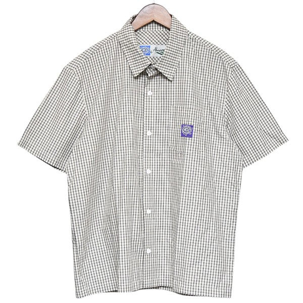 button up shirt　半袖チェックシャツ