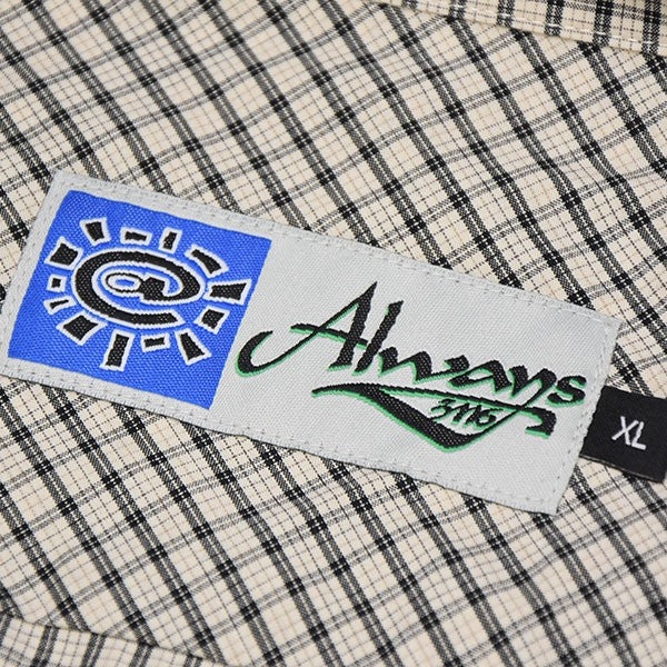 button up shirt　半袖チェックシャツ