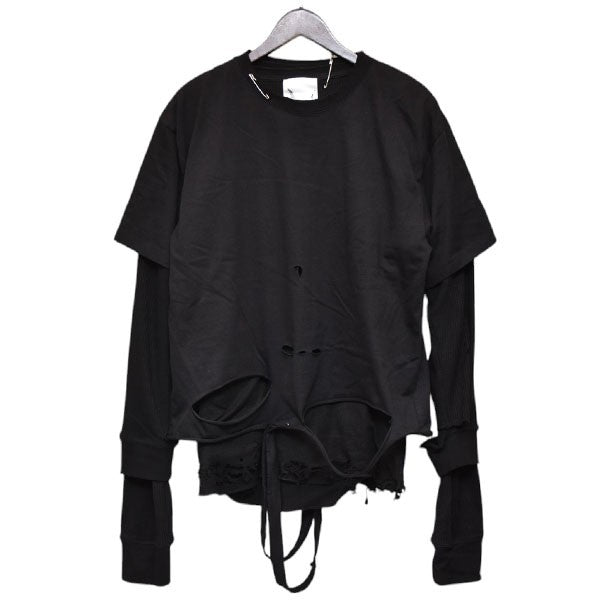 Esprit D’escalier 2025SS BLACK SCARRED LS TOP レイヤードロングスリーブTシャツ 古着・中古-1枚目のアイテム画像