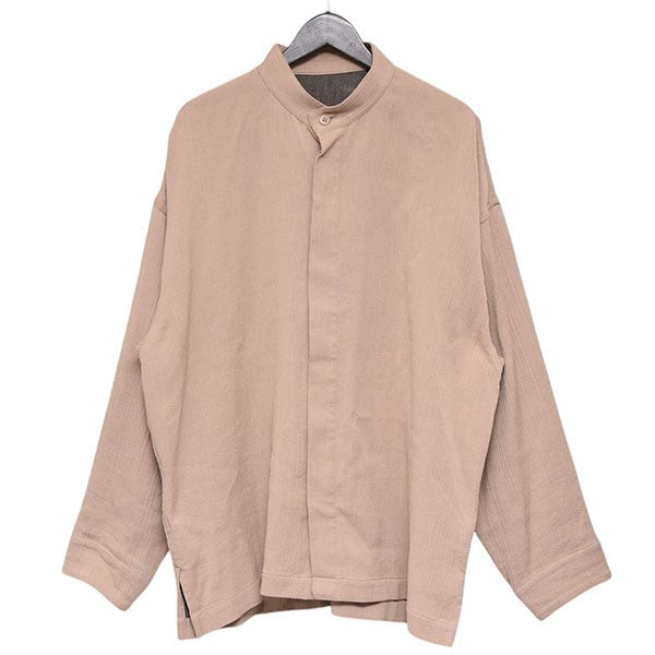 IM MEN ISSEY MIYAKE 2025SS DOUBLE WEAVE CREPE バンドカラーシャツ LA51FJ078 古着・中古-1枚目のアイテム画像