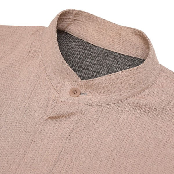 IM MEN ISSEY MIYAKE 2025SS DOUBLE WEAVE CREPE バンドカラーシャツ LA51FJ078 古着・中古-3枚目のアイテム画像
