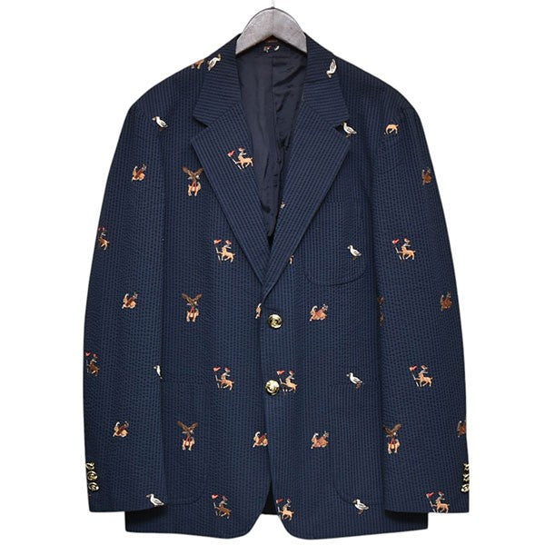 2022AW　SCR EMB BLAZER　刺繍シアサッカージャケット　5522-299-0267
