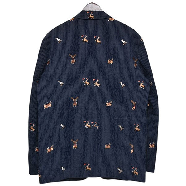 2022AW　SCR EMB BLAZER　刺繍シアサッカージャケット　5522-299-0267