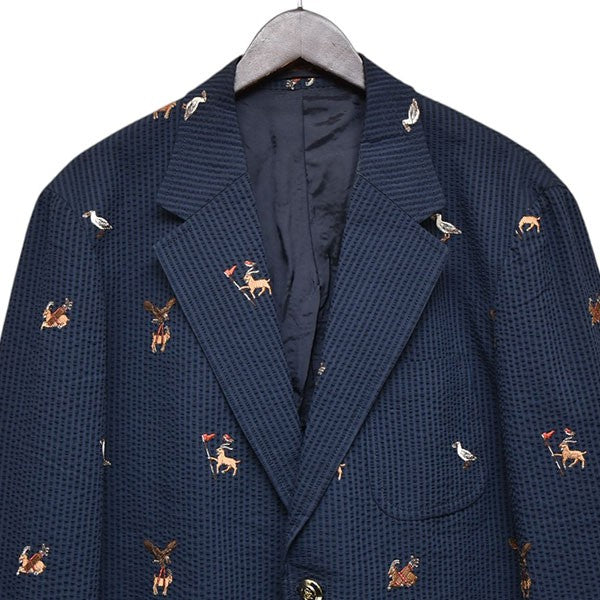 2022AW　SCR EMB BLAZER　刺繍シアサッカージャケット　5522-299-0267