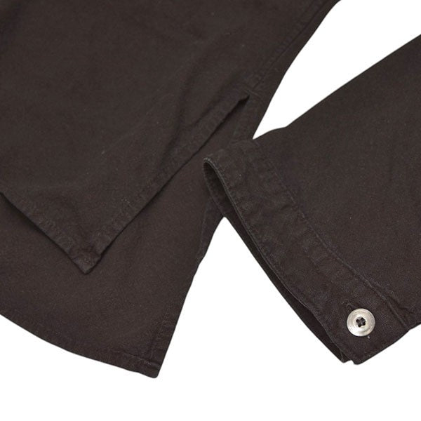 トップス ancellm SILK SUEDE DRESS LS SHIRT(BLACK) ancellm SILK SUEDE DRESS LS SHIRT