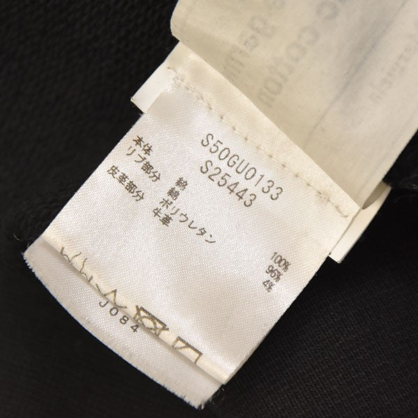 未使用級 メゾンマルジェラ 15SS シープレザーエルボーパッチ スウェット Maison Margiela(メゾン マルジェラ) エルボーパッチスウェット (black