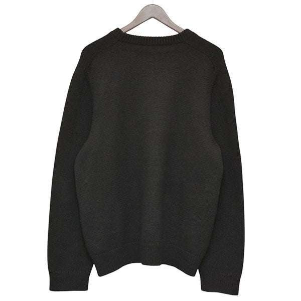 セリーヌ　トリオンフ クルーネック セーター　黒　ブラック　Mサイズ　ロゴ刺繍 セリーヌ トリオンフ クルーネック セーター 黒 ブラック Mサイズ ロゴ