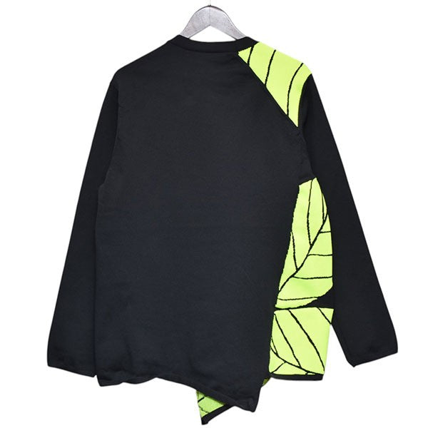 コムデギャルソン COMME des GARCONS 2022SS　ねじれプルオーバーセーター　クルーネック変形ニット　GI-N013 ブラック×グリ COMME des GARCONS(コムデギャルソン) 2022SS ねじれプル