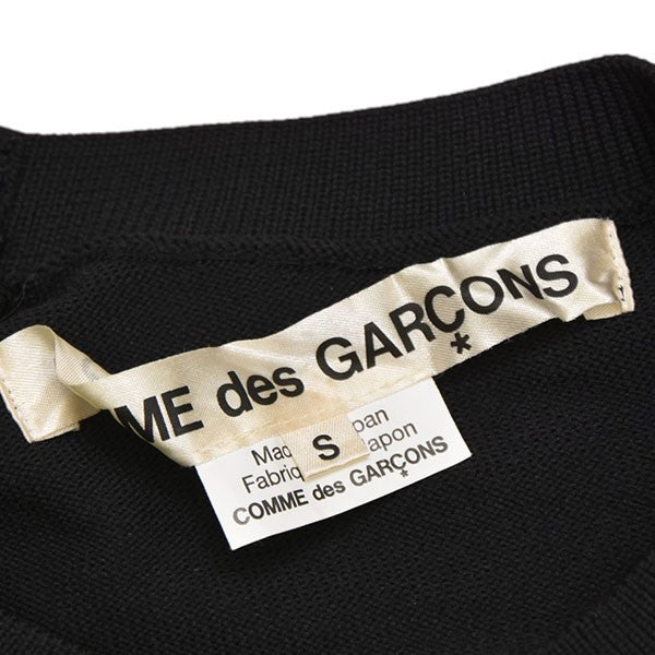 コムデギャルソン COMME des GARCONS 2022SS　ねじれプルオーバーセーター　クルーネック変形ニット　GI-N013 ブラック×グリ COMME des GARCONS(コムデギャルソン) 2022SS ねじれプル