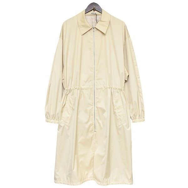 AURALEE(オーラリー) 2024SS hard twist polyester satin laminate zip