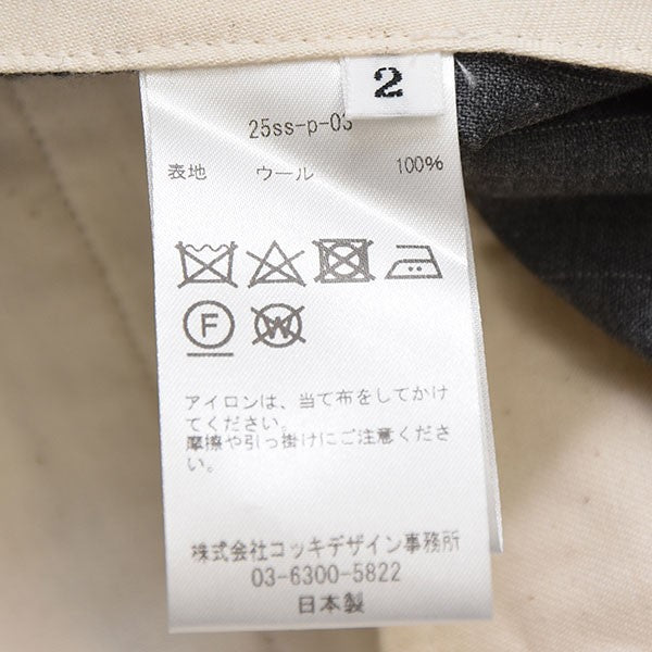 KHOKI(コッキ) 2025SS Pinstripe-pattern pants ピンストライプタック