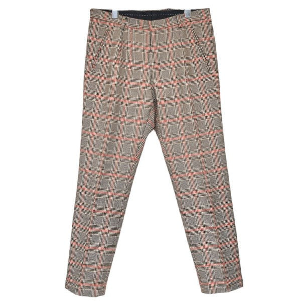 DRIES VAN NOTEN 2018AW チェックテーパードスラックスパンツ 古着・中古-1枚目のアイテム画像