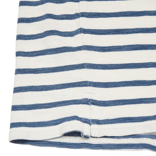 古着 RRL インディゴ コットン ボートネック ボーダー ロンT バスクシャツ 古着 RRL インディゴ コットン ボートネック ボーダー ロンT