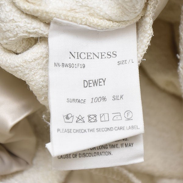 NICENESS(ナイスネス) 2019AW DEWEY wild silk boa pullover blouson