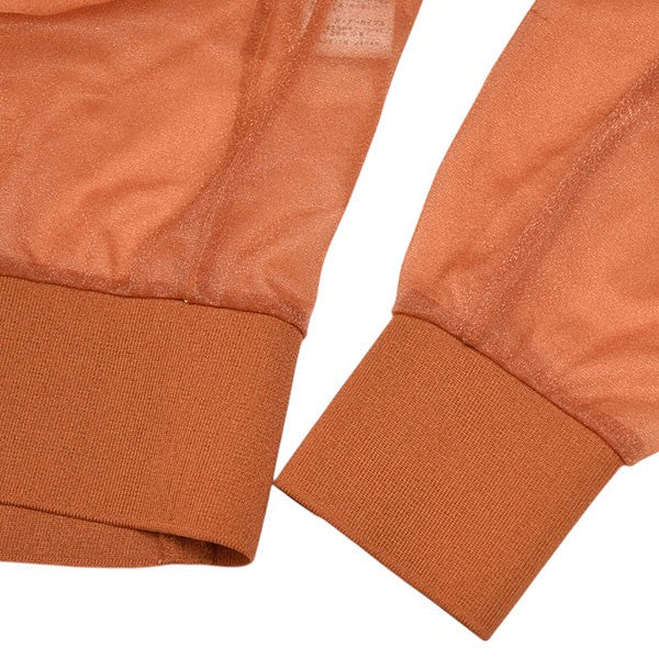 【値下げ】TOGA PULLA 2020SS　Shiny jersey pullover　シースルーニットセーター　TP01-JK253 オレンジ サイズ：36 (三軒茶屋店) TOGA PULLA(トーガプルラ) 2020SS Shiny jersey pullover