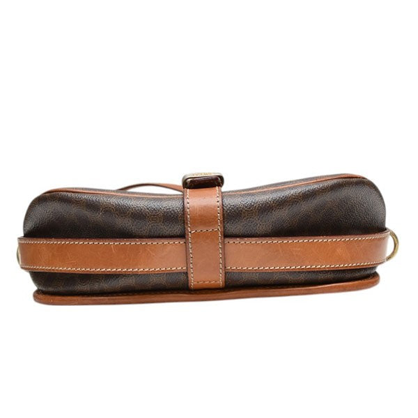 【美品】CELINE マカダム柄フラップショルダーバッグ ブラウン ヴィンテージ CELINE(セリーヌ) マカダム柄フラップショルダーバッグ M92 M92