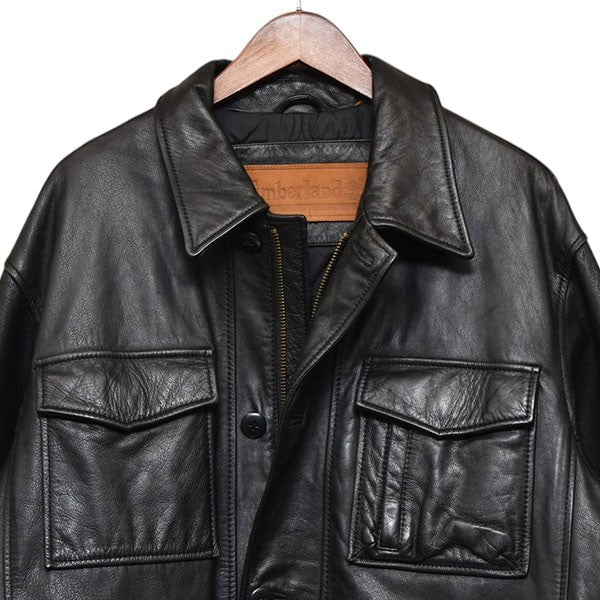 Timberland 黒 レザージャケット Mサイズ Timberland(ティンバーランド) 2000年代 Vintage レザー