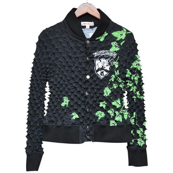 MASU×VERDY 2025SS M．B．C． SPIKY JACKET BLACK ポップコーンジャケット M25K6BL003 古着・中古-1枚目のアイテム画像