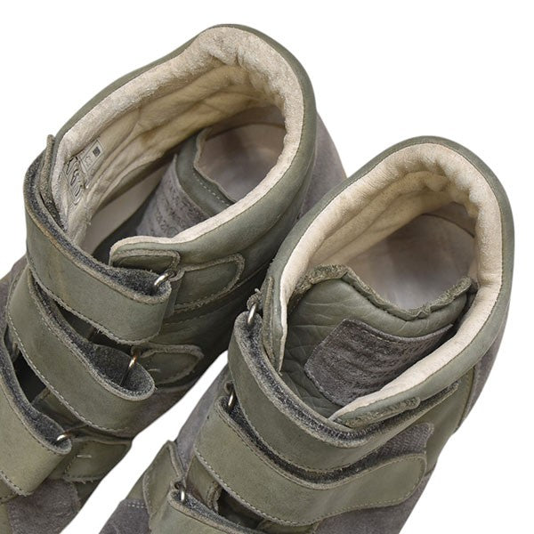 Maison Margiela レザー スニーカー　カーキ　42 Maison Margiela(メゾンマルジェラ) 本人期 Velcro Hi-Top