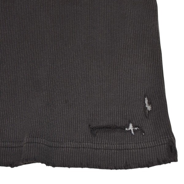 バレンシアガ BALENCIAGA 2024AW　Distressed Lingerie Top　ダメージ加工サーマルロングスリーブTシャツ　7917 BALENCIAGA(バレンシアガ) 2024AW Distressed Lingerie Top