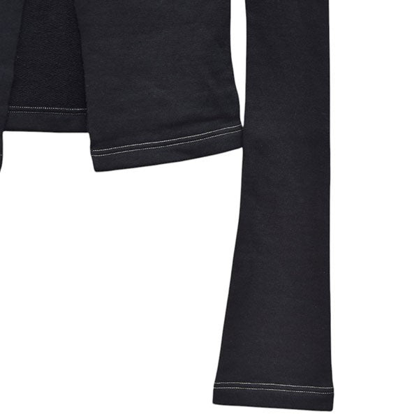 アンス ドッツローヴナー Ans Dotsloevner BOW SHOULDER CARDIGAN　コットンリボンカーディガン ブラック サイズ：表 Ans Dotsloevner(アンス ドッツローヴナー) BOW SHOULDER