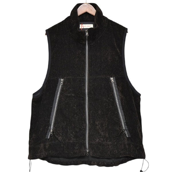 本日まで！！barbell object velvet vest 25ss barbell object(バーベルオブジェクト) 2025SS vel vest ジップアップ
