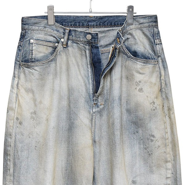 2024SS　AGING WIDE DENIM 5P PANTS　USED加工ワイドデニムパンツ　ANC-PT59