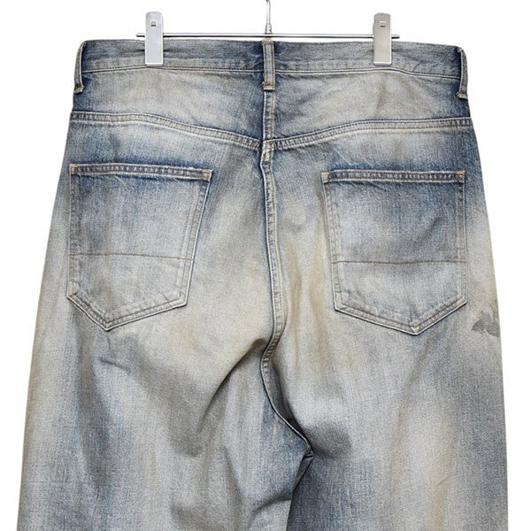 2024SS　AGING WIDE DENIM 5P PANTS　USED加工ワイドデニムパンツ　ANC-PT59