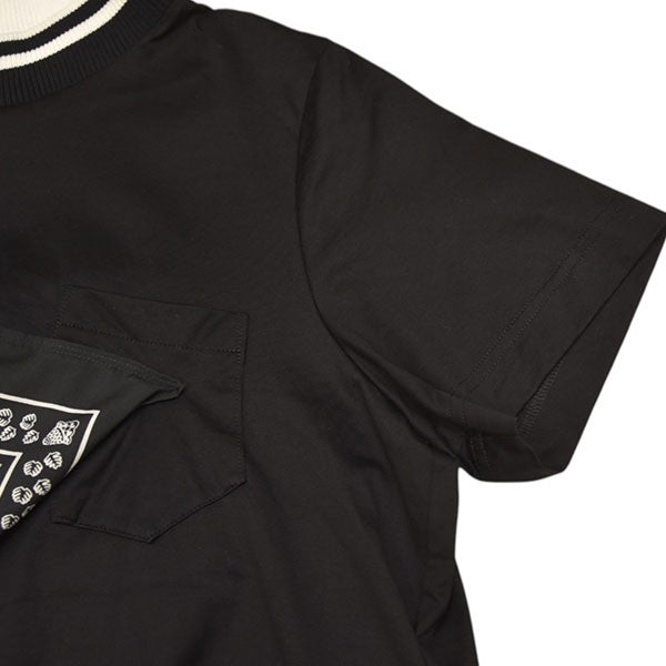 【美品】sacai バンダナドッキング Tシャツ ブラック size2 22SS sacai(サカイ) バンダナドッキングTシャツ 19-04271 19-04271