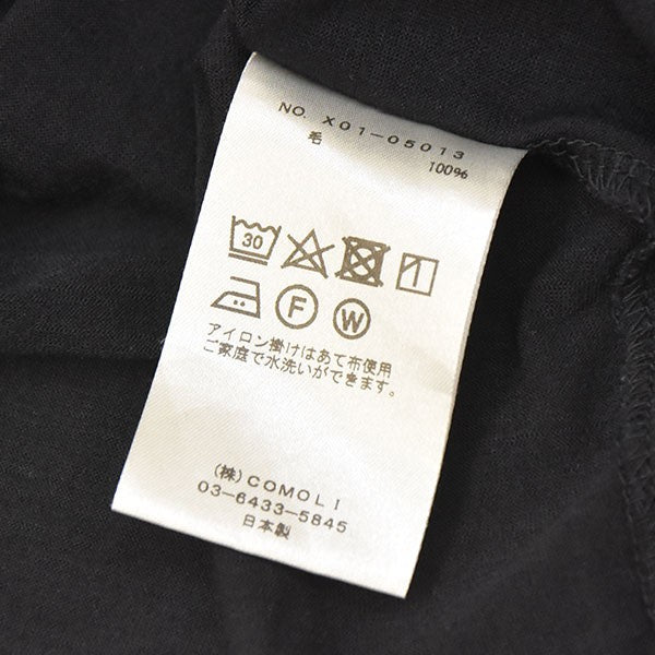 COMOLI(コモリ) 2023SS サマーウール天竺Tシャツ X01-05013 X01-05013