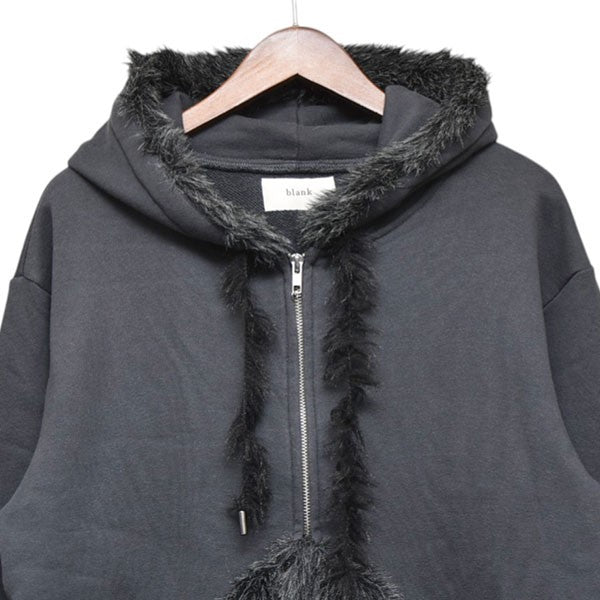 BLANK 2024AW DIAMOND FUR HOODIE ファーデザインジップパーカー スウェット 024005004002000001 古着・中古-3枚目のアイテム画像