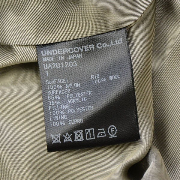 UNDERCOVER 2024AW フェイクムートン切替mix MA-1 ミリタリージャケット ブルゾン UA2B1203 古着・中古-8枚目のアイテム画像