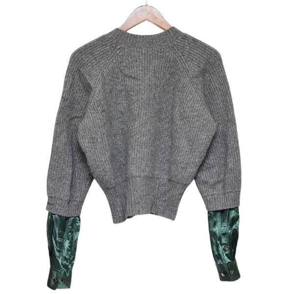 UNDERCOVER 2023AW SHIRTS LAYERED SWEATER シャツレイヤードニットセーター UP2C1908 古着・中古-2枚目のアイテム画像