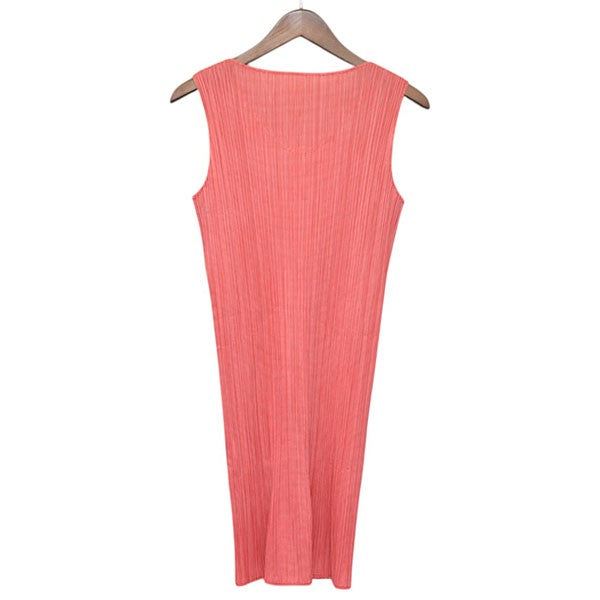 PLEATS PLEASE ISSEY MIYAKE ノースリーブプリーツワンピース PP82-JH819 古着・中古-2枚目のアイテム画像