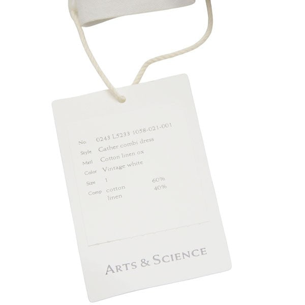 ARTS＆SCIENCE 2024AW GATHER COMBI DRESS ギャザーコンビワンピース 0243 L5233 1058 古着・中古-8枚目のアイテム画像
