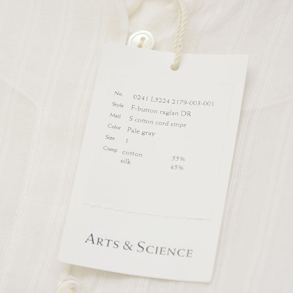 ARTS＆SCIENCE 2024SS F-BUTTON RAGLAN DRESS フロントボタンラグランワンピース 0241 L5224 2179 古着・中古-6枚目のアイテム画像