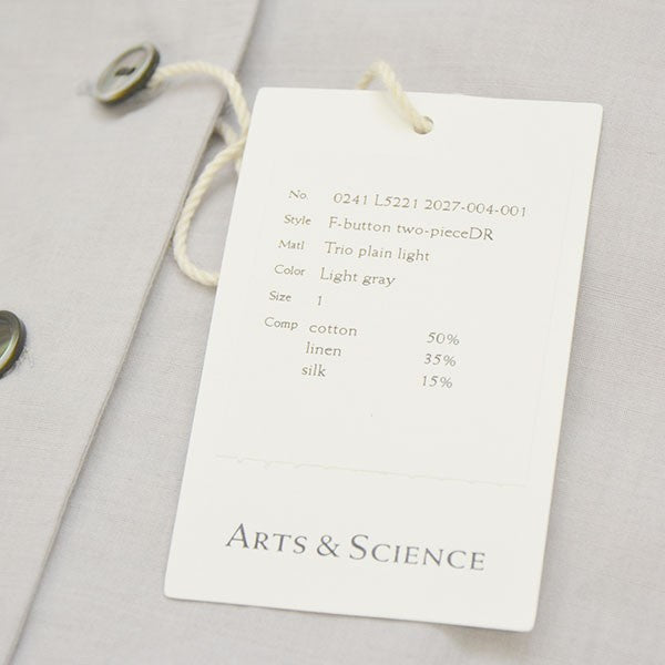 ARTS＆SCIENCE 2024SS F-BUTTON TWO-PIECE DRESS フロントボタン2ピースワンピース 0241 L5221 2027 古着・中古-6枚目のアイテム画像