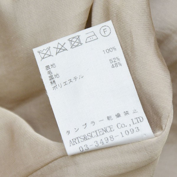 GQ1527◇ARTS&SCIENCE : ステンカラー 比翼ボタン GQ1527◇ARTS&SCIENCE : ステンカラー 比翼ボタン