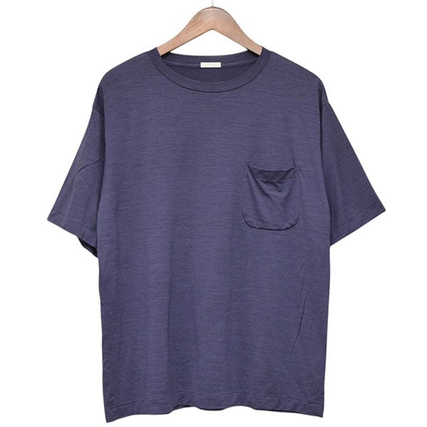 comoli ウール天竺Tシャツ パープルブルー 2 COMOLI(コモリ) 2021SS ウール天竺 半袖クルーTシャツ T01-05006